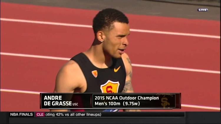 Andre De Grasse USC Track amp Field Andre De Grasse Wins NCAA 100m YouTube