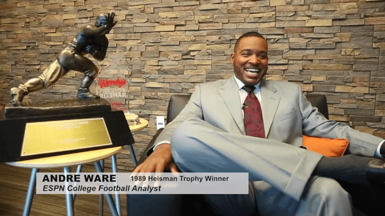 ESPN's Andre Ware celebrates 25th anniversary of his Heisman Trophy win -  ESPN Front Row