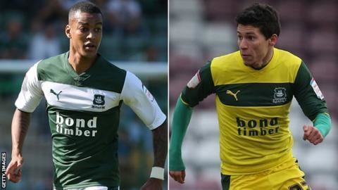 Andres Gurrieri Plymouth Argyle Durrell Berry and Andres Gurrieri released BBC Sport