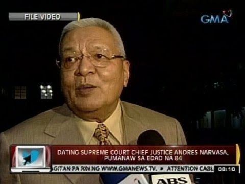 Andres Narvasa 24 Oras Dating Supreme Court Chief Justice Andres Narvasa