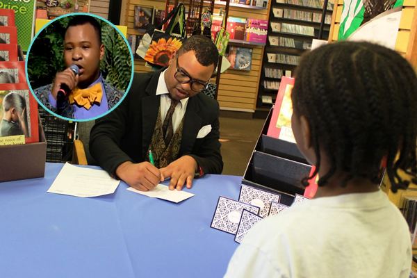 Andrew Chad Caldwell writing in a paper with unknown kid