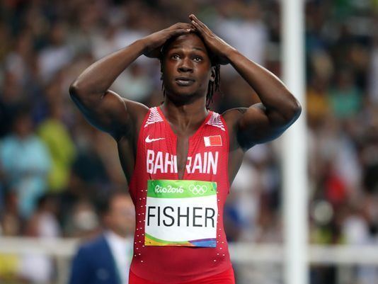 Andrew Fisher (sprinter) Jamaican Andrew Fisher blamed a helicopter for his false start in