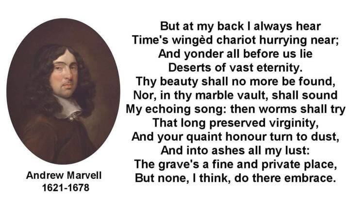 Andrew Marvell Famous Poem To His Coy Mistress by Andrew Marvell with text YouTube