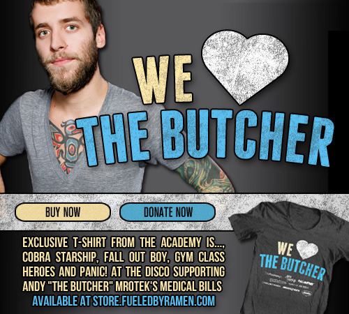 Andrew Mrotek We Love The Butcher TShirt to Support Andrew Mrotek