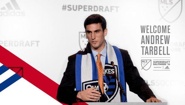 Andrew Tarbell Earthquakes Select Goalkeeper Andrew Tarbell in the First Round and