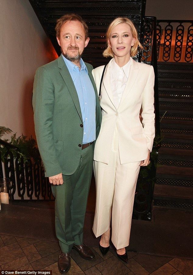 Andrew Upton Cate Blanchett keeps it chic in white trouser suit at Old Vic Summer