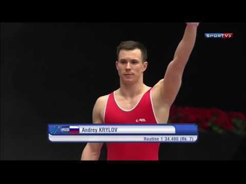 Andrey Krylov (gymnast) Andrey Krylov RUS Mens Tumbling Final World Trampoline