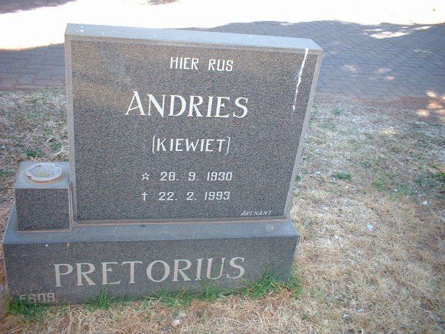 Andries Pretorius Die Pretoriusfamilie webblad