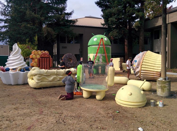 Android lawn statues Android Lawn Statues Being Refurbished Album on Imgur