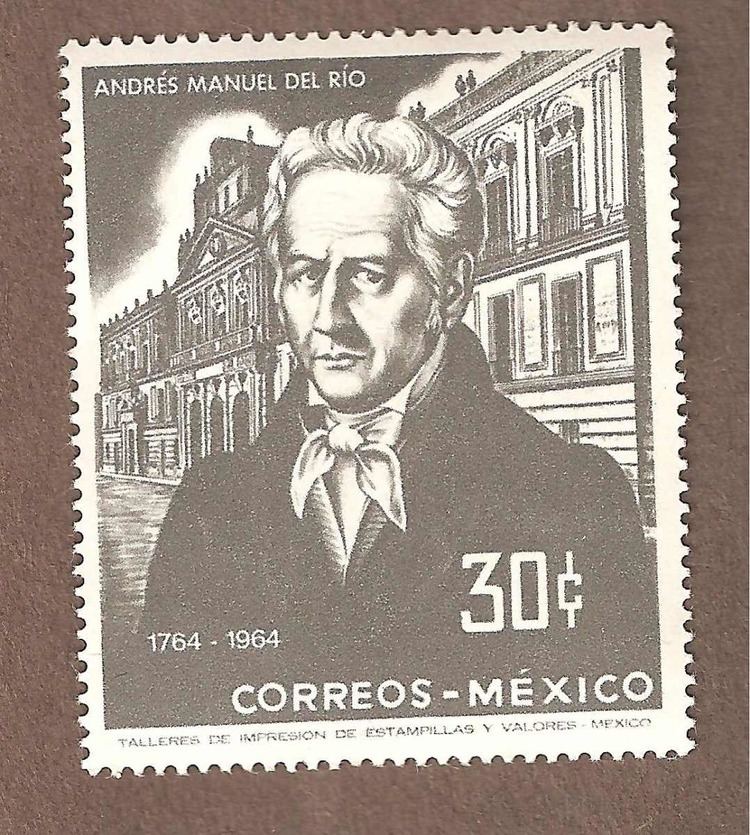 Andres Manuel del Rio Mexico 1965 Andres Manuel Del Rio Descubridor Del Vanadio
