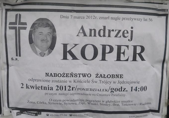 Andrzej Koper Ostatnie Poegnanie Kol Andrzeja Kopera SITK RP Oddzia w