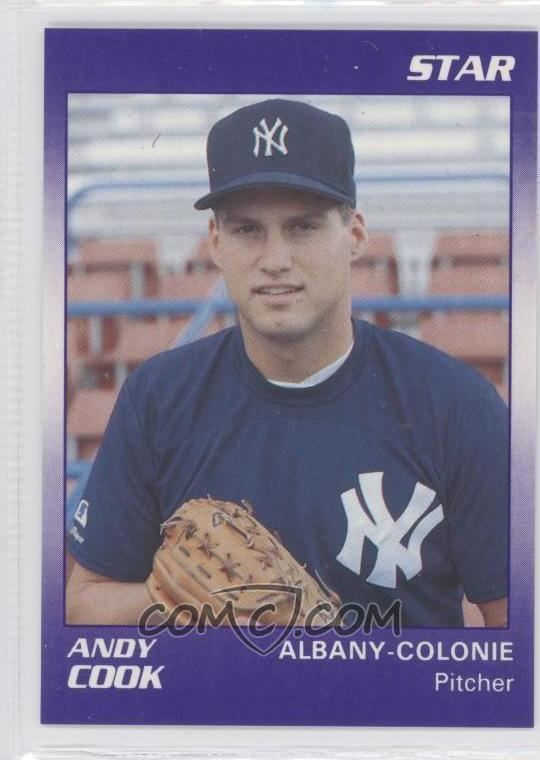 Andy Cook (baseball) 1990 Star Albany Colonie Yankees Base 3 Andy Cook COMC Card