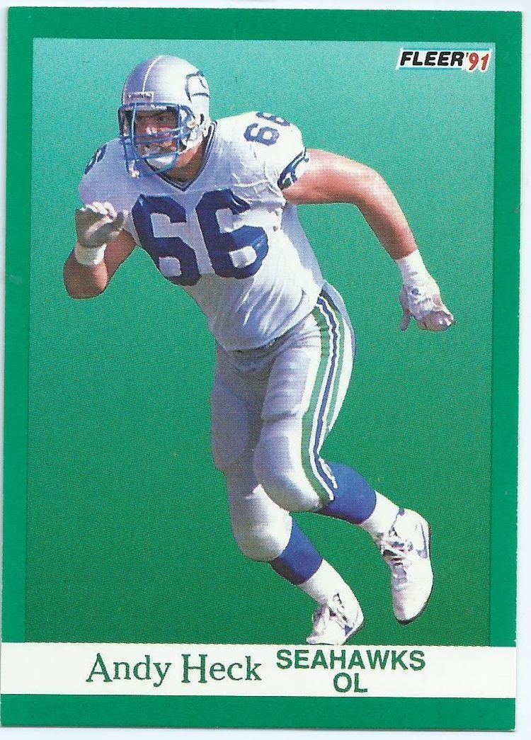 Andy Heck SEATTLE SEAHAWKS Andy Heck 187 1991 Fleer Collectable NFL Football