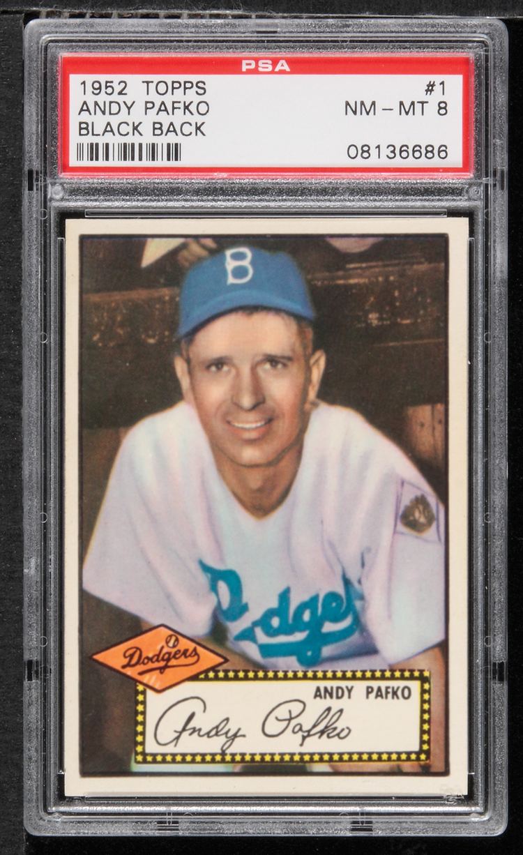 Andy Pafko Lot Detail 1952 Topps Andy Pafko Black Back 1 PSA 8 NMMT