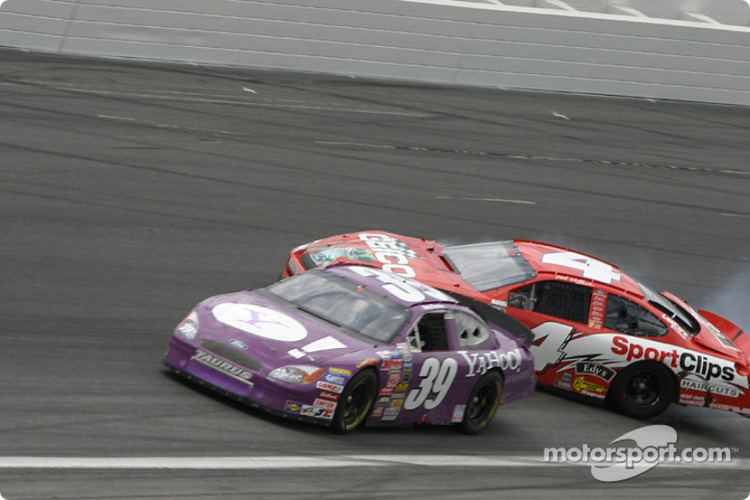 Andy Ponstein Mike Wallace spins into Andy Ponstein at Charlotte