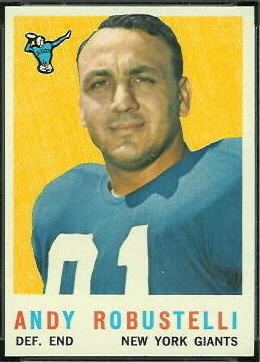 Andy Robustelli wwwfootballcardgallerycompics1959Topps147An