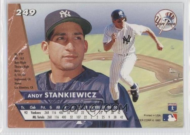 Andy Stankiewicz 1993 Fleer Ultra 249 Andy Stankiewicz COMC Card