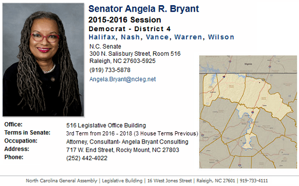 Angela Bryant NC State Senator Angela Bryant