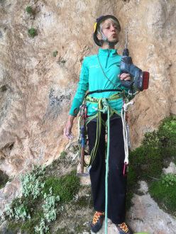 Angela Eiter Nifada Angela Eiter and Bernie Ruech climb untouched rock in Greece