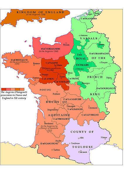 Angevin Empire in 1154