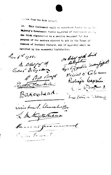 Anglo-Irish Treaty Dáil vote