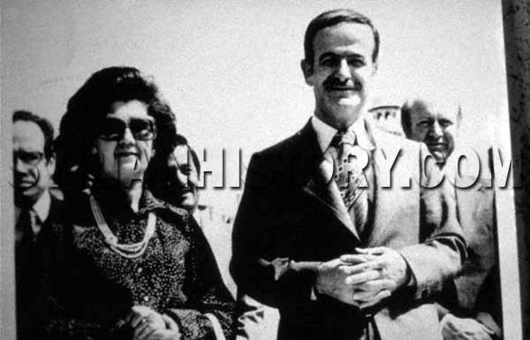 Anisa Makhlouf Syrian History President Hafez alAssad with his wife First Lady