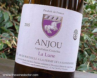 Anjou wine La Ferme de la Sansonnire Anjou Blanc La Lune 2005