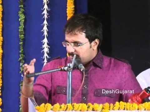 Ankit Trivedi Gujarati poet Ankit Trivedi responds at Yuva Gaurav Puraskar