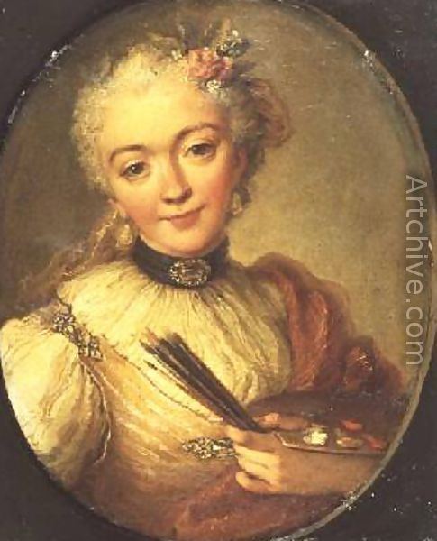Anna Dorothea Therbusch Self Portrait Painting reproduction by Anna Dorothea