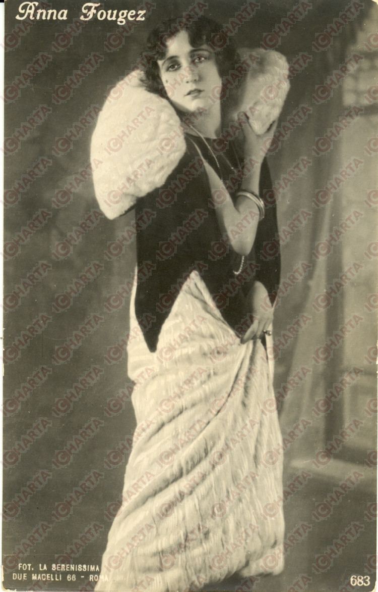 Anna Fougez 1920 ca Attrice ANNA FOUGEZ in costume di scena Cartolina postale FP NV