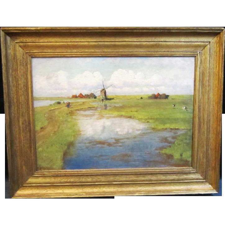 Anna Richards Brewster A Landscape With Windmill by Anna Richards Brewster from