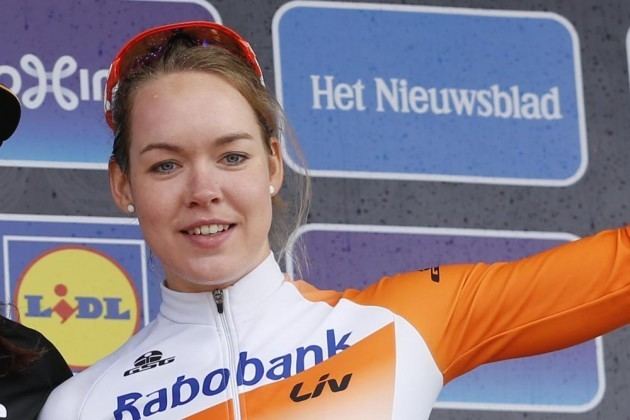 Anna van der Breggen Anna van der Breggen wins La Course as slippery cobbles