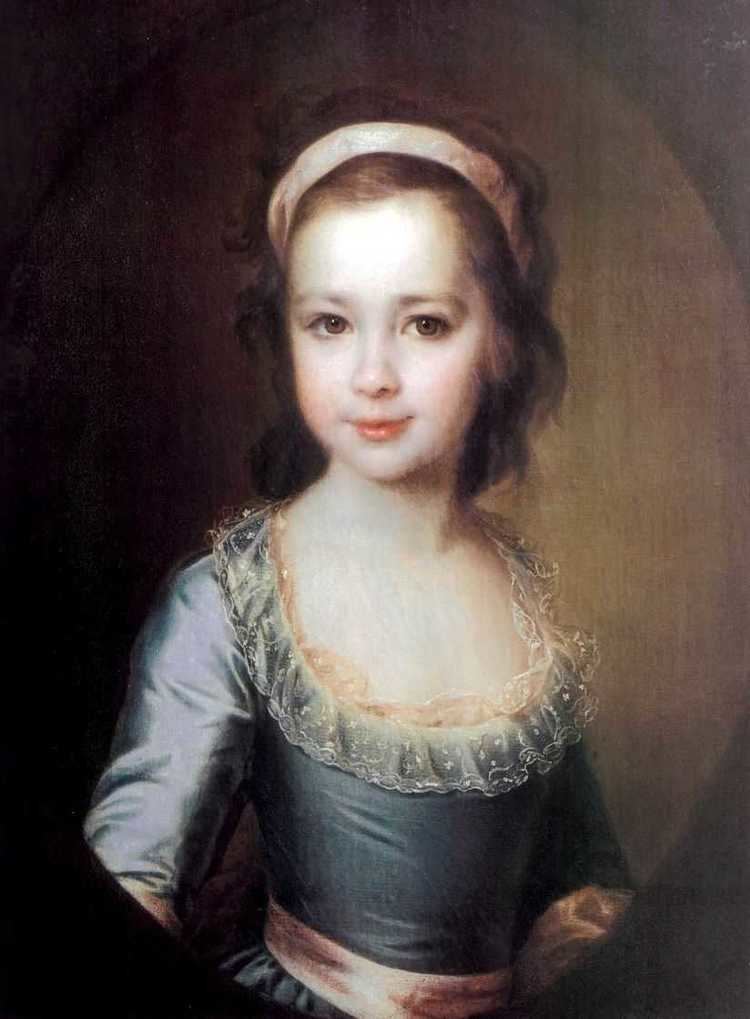 Anna Vorontsova Portrait of Countess Anna Vorontsova as a Child c1790 Dmitry