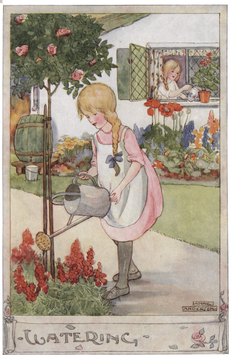 Anne Anderson (illustrator) Anne Anderson The Gillyflower Garden Book vintage book illustrations