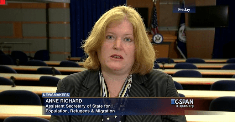 Anne C. Richard Anne Richard leaves her perch as chief refugee promoter for Obama