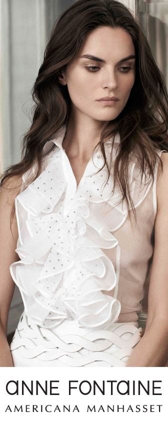 Anne Fontaine ANNE FONTAINE on Pinterest White Blouses Ruffle Blouse