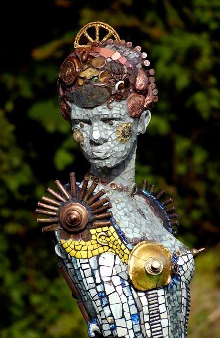 Anne Schwegmann-Fielding Recycled mosaic sculptureAnne schwegmannFieldingArtist East