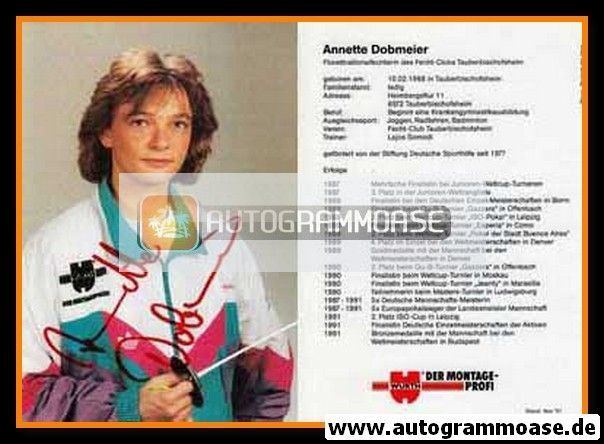 Annette Dobmeier Autogramm Fechten Annette DOBMEIER 1990er Wrth
