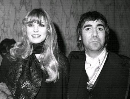 Annette Walter-Lax in her black outfit and Keith Moon wearing black coat and white long sleeves