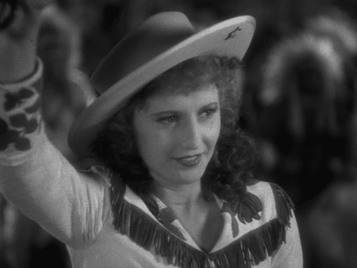 Annie Oakley (film) movie scenes Barbara Stanwyck as Annie Oakley