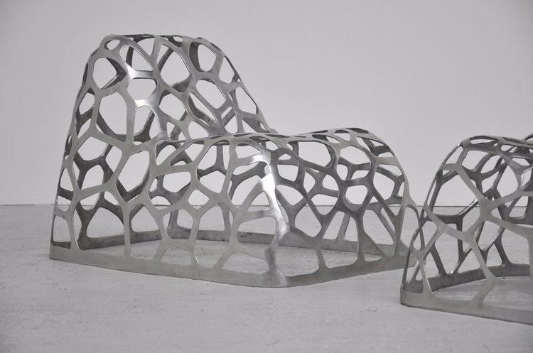 Anon Pairot Anon Pairot cell chair made of moulded aluminum at 1stdibs