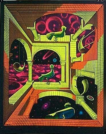 Another World (M. C. Escher) Escher Dayglo Posters Artists39 Market Original MC Escher