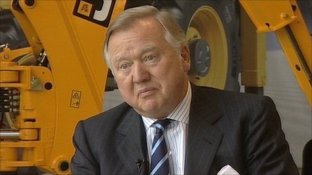 Anthony Bamford BBC News JCB looking better chairman Sir Anthony