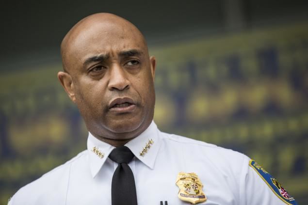 Anthony Batts Baltimore police commissioner seen taking down protesters