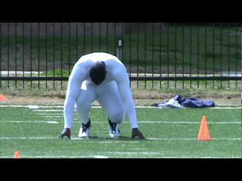 Anthony DeGrate ANTHONY DEGRATE RUNS A 461 AGAINST THE WIND AT PRO DAY 2010 YouTube