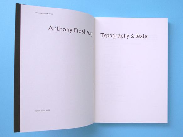 Anthony Froshaug Anthony Froshaug Books Hyphen Press