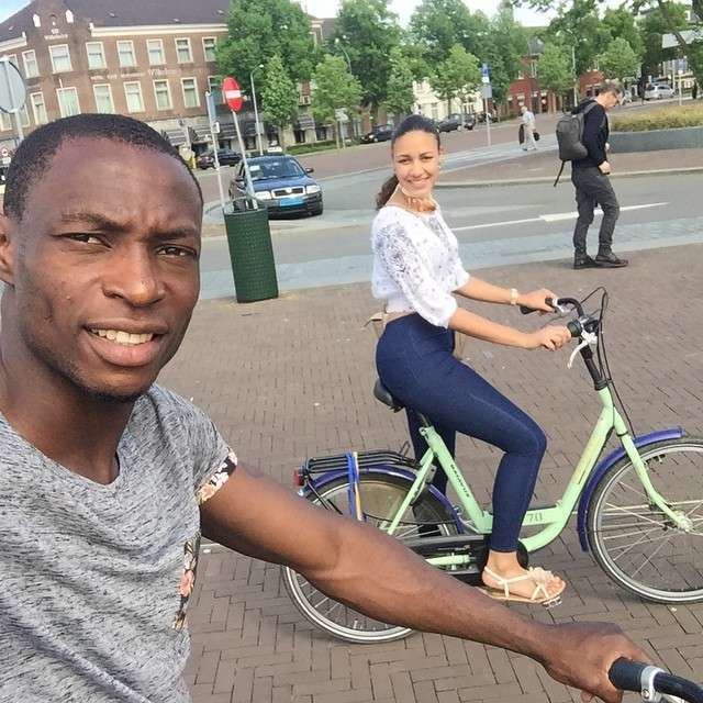 Anthony Ujah Anthony Ujah Super Eagles striker enjoys bicycle ride with