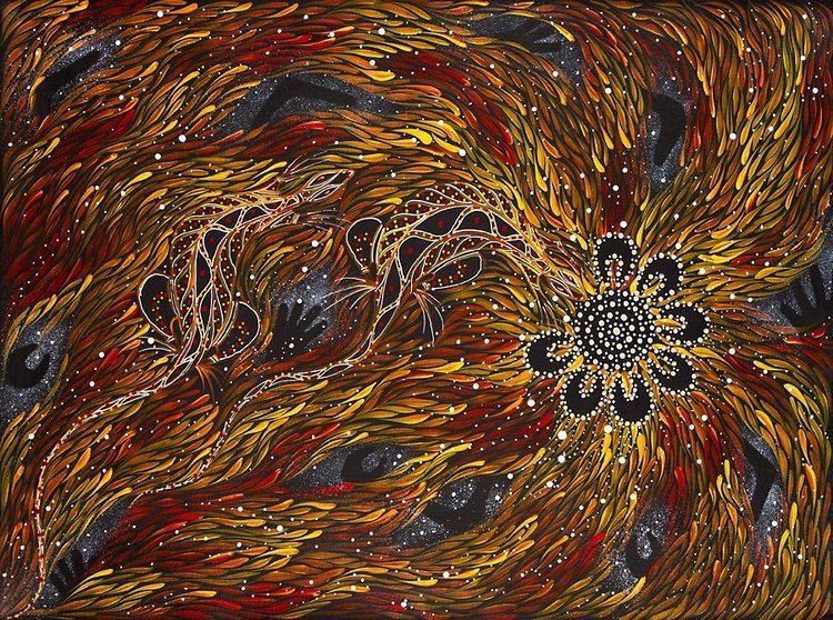 Anthony Walker (artist) Aboriginal Artist Anthony Walker Goanna Increase Song Cycle