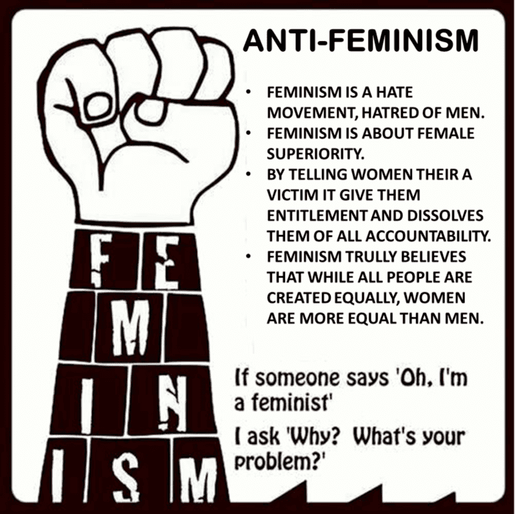 Antifeminism Anti Feminism Poster by BowtiesRcool11 on DeviantArt