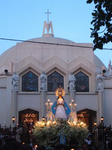 Antipolo Cathedral and statue of The Virgin Mary